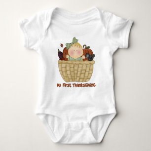 My First Thanksgiving Baby GIrl Tees
