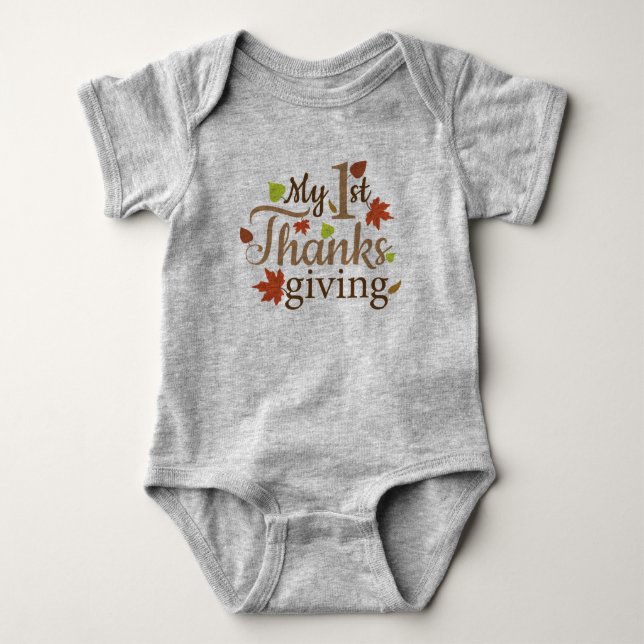 My First Thanksgiving Infant Bodysuit (Front)