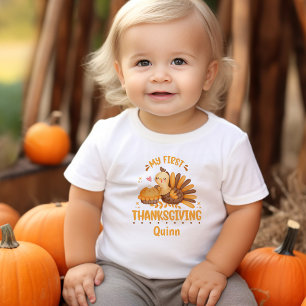 My First Thanksgiving Personalized Baby T-Shirt