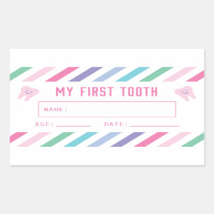 My First Tooth Keepsake Girl Sticker