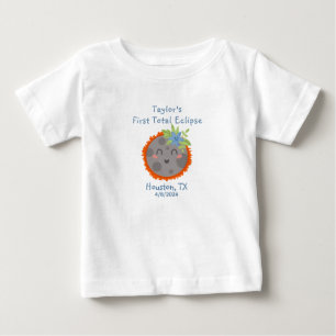 My First Total Eclipse Personalized Name City Baby T-Shirt