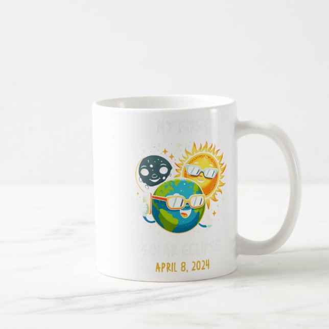 My First Total Solar Eclipse April 8th 2024 Toddle Coffee Mug (Right)