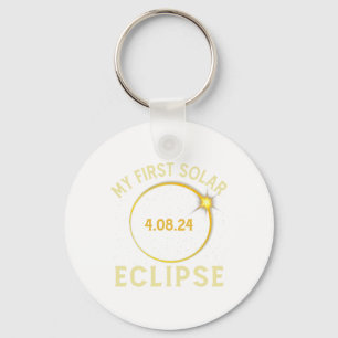 My First Total Solar Eclipse April 8th Toddler Kid Keychain