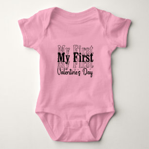 My First Valentine’s Day – Cute Baby, Newborns Baby Bodysuit