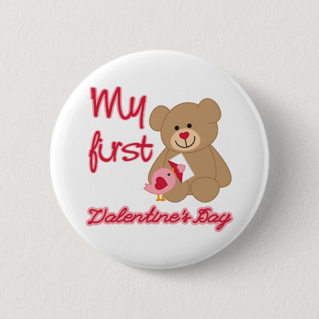 My First Valentine's Day 2 Inch Round Button (Front)
