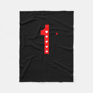 My First Valentines Day As Mom Fleece Blanket