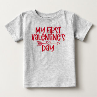 My First Valentine's Day Baby Toddler Tee