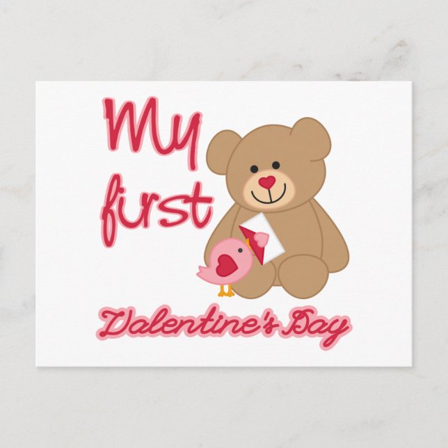 My First Valentine's Day Holiday Postcard (Front)