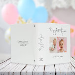 My First Year 2 Photos Baby Keepsake  Binder<br><div class="desc">Modern My First Year 2 Photos Baby Keepsake to keep a record of your baby's 1st year milestones.  Simply replace the two sample photos with your own and personalise with your baby's name and birth stats. My First Year is in a stylish set script.</div>