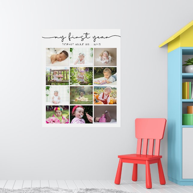My First Year Photo Collage   Poster (Nursery 1)
