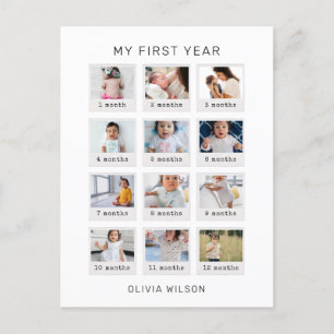 My First Year Postcard