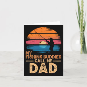 My Fishing Buddies Call Me Dad Retro Vintage Grand Card