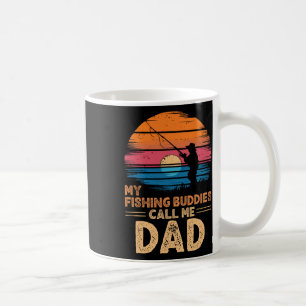 My Fishing Buddies Call Me Dad Retro Vintage Grand Coffee Mug