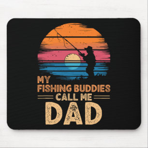 My Fishing Buddies Call Me Dad Retro Vintage Grand Mouse Pad