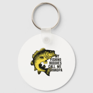 My Fishing Buddies Call Me Grandpa Fun Fish Angler Keychain