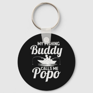 My Fishing Buddies Calls Me Popo Father's Day Fish Keychain