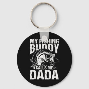 My Fishing Buddy Calls Me Dada Father's Day Fisher Keychain