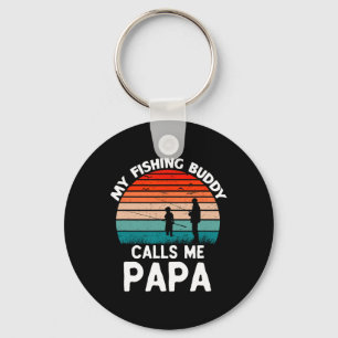 My Fishing Buddy Calls Me Papa Retro Vintage Grand Keychain