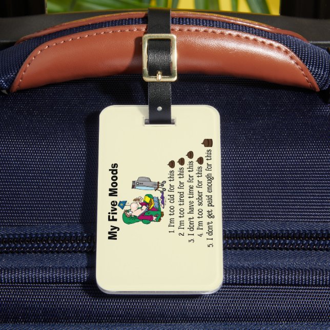 My Five Moods Luggage Tag (Front Insitu 2)
