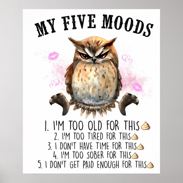 My Five Moods Poster (Front)