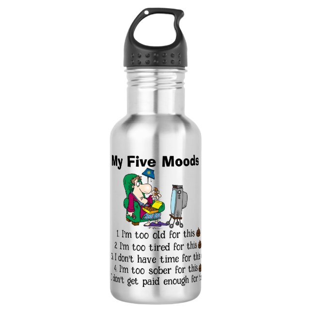 My Five Moods Water Bottle (Front)