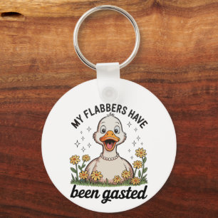 My Flabbers Have Been Gasted Goose Sarcastic Humou Keychain
