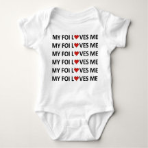 MY FOI LOVES ME - RED HEART Baby Bodysuit
