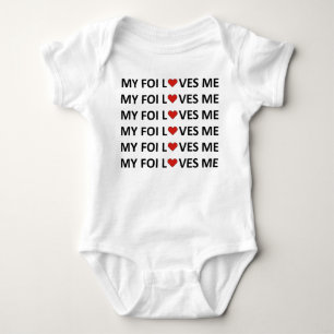 MY FOI LOVES ME - RED HEART Baby Bodysuit 