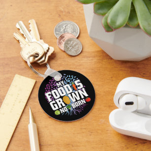My Food Is Grown Not Born Funny Vegan Vegetarian Keychain