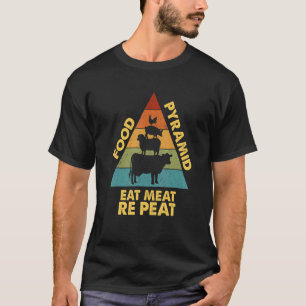 My Food Pyramid  Carnivore Cow Pig Chicken T-Shirt