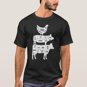 My Food Pyramid  Cute Cows Animal  Graphic T-Shirt