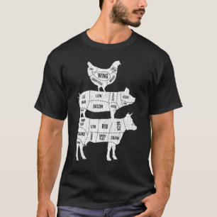 My Food Pyramid   Cute Cows Animal   Graphic T-Shirt