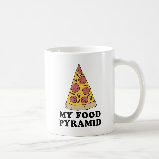 My Food Pyramid Pizza Cartoon Mug (Right)