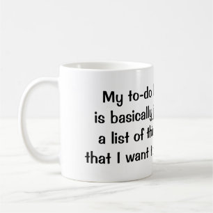 "My Food To-Do List" mug