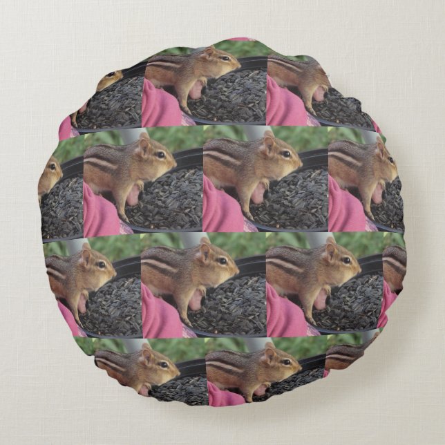 My Friend Chippy Round Pillow (Back)