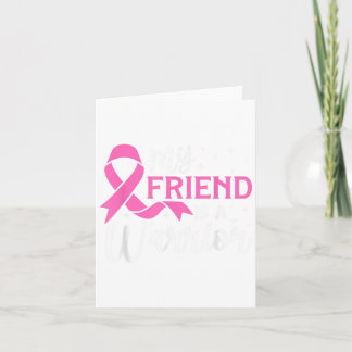My Friend Is A Warrior Breast Cancer Awareness Pin Card