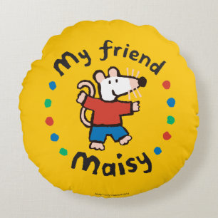My Friend Maisy Colourful Circle Design Round Pillow