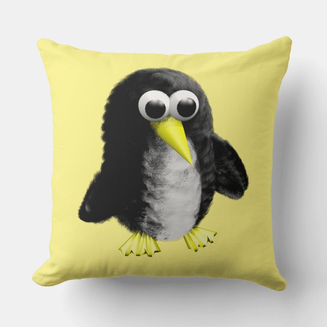 My friend the penguin baby bodysuit throw pillow (Front)
