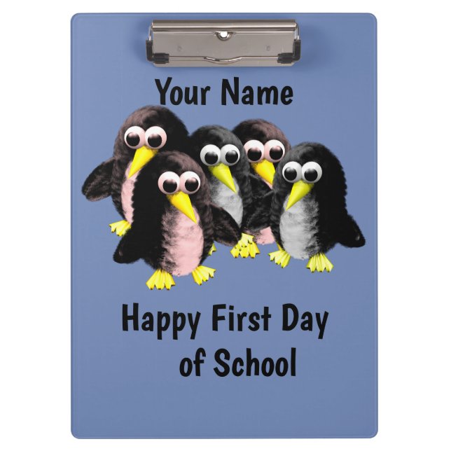 My friend the penguin ,Personalized  for kids Clipboard (Front)