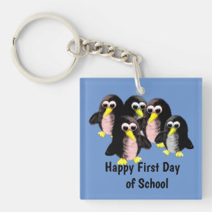 My friend the penguin ,Personalized  for kids  Keychain