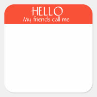 My Friends Name Tag Sticker Badge Funny Party