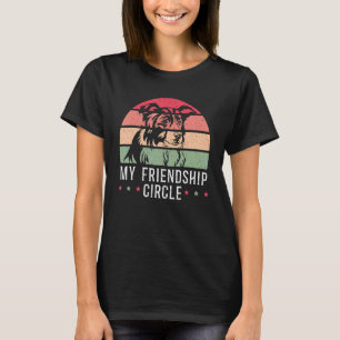 My Friendship Circle Dog Puppy Paw Love Border Co T-Shirt