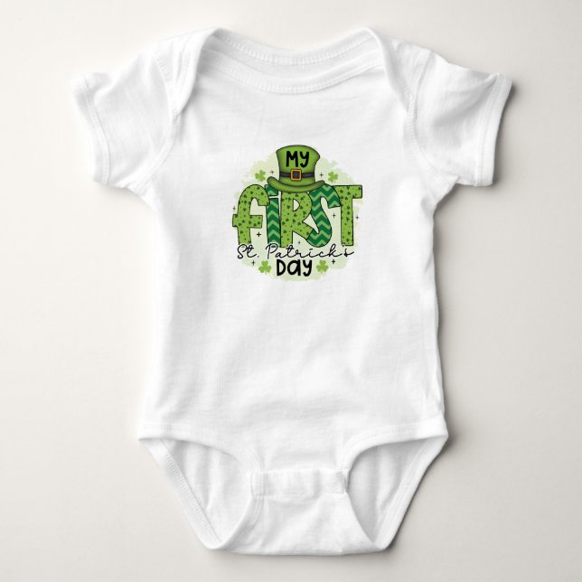 My Frist St Patrick Day Baby Bodysuit (Front)