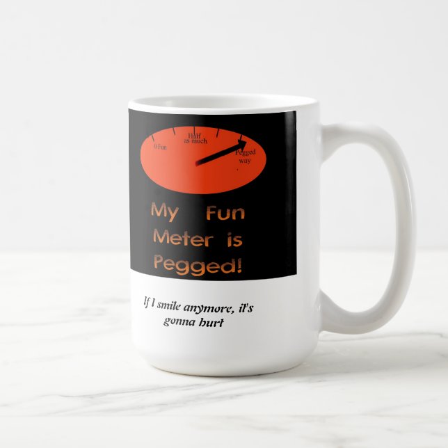 My Fun Metre is Pegged! Coffee Mug (Right)