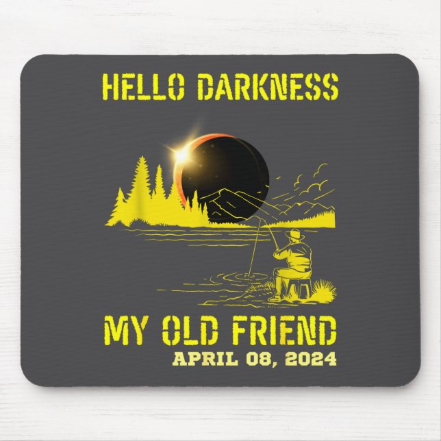 My Funny Hello Darkness Old Friend Solar Mouse Pad (Front)