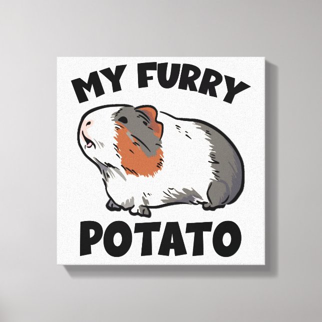 My furry potato guinea pig canvas print (Front)