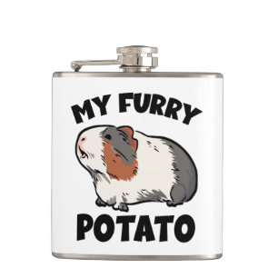My furry potato guinea pig hip flask