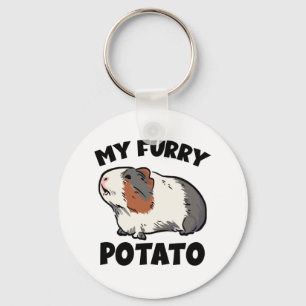 My furry potato guinea pig keychain