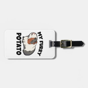 My furry potato guinea pig luggage tag