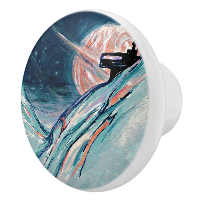 My Future Home in Space Art Ceramic Knob (Right)